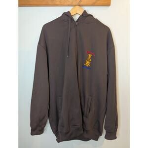 CHRISTIAN AUDIGIER Brown Embroidered Crown Logo Hoodie Sweatshirt 3X Plus